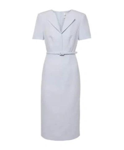 Roland Mouret Wool And Silk Midi Dress In White