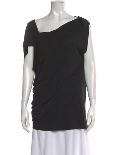 Pre-owned Roland Mouret Wool Asymmetrical Top In Black