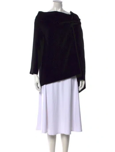 Pre-owned Roland Mouret Wool Asymmetrical Top In Black