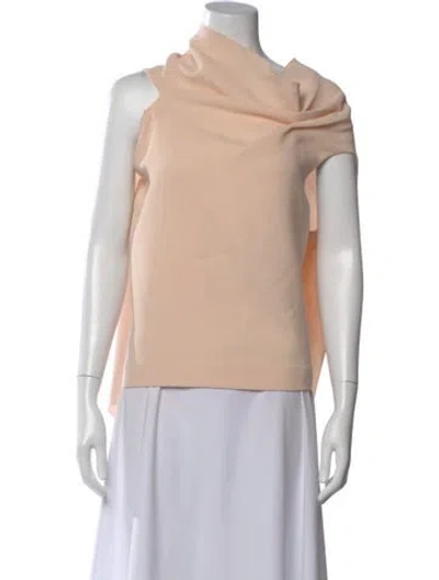 Pre-owned Roland Mouret Wool Asymmetrical Top In Pink