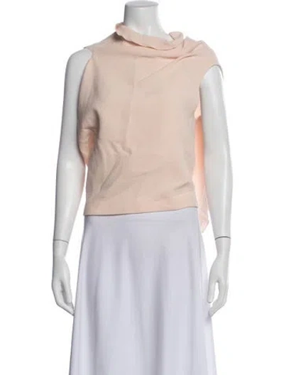 Pre-owned Roland Mouret Wool Cowl Neck Top In Neutrals