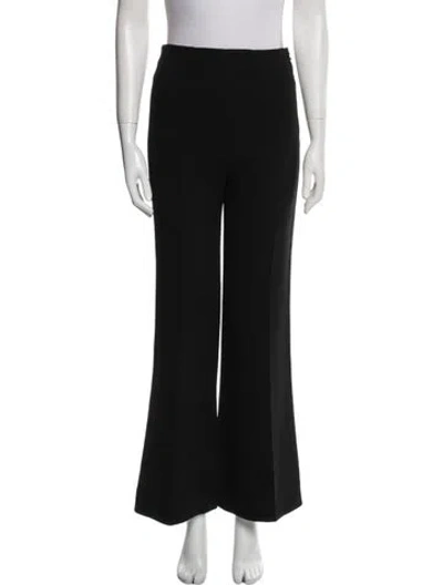 Pre-owned Roland Mouret Wool Flared Pants In Black