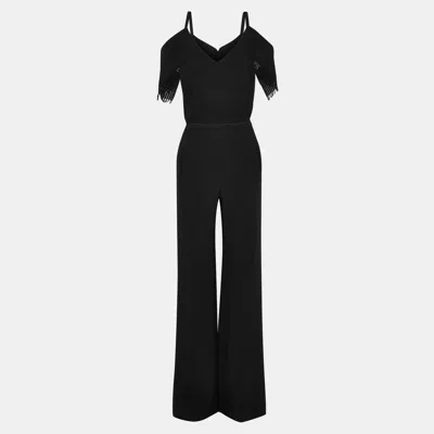 Pre-owned Roland Mouret Wool Jumpsuit 6 In Black