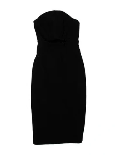 Pre-owned Roland Mouret Wool Knee-length Dress In Black