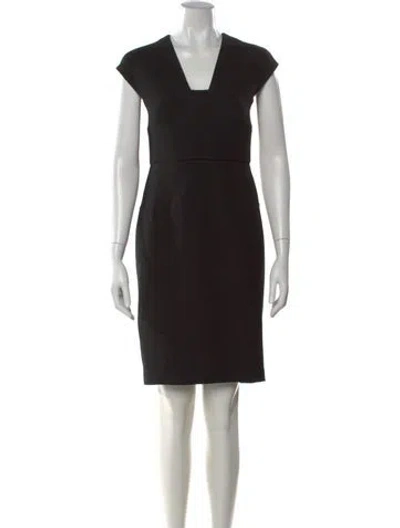 Pre-owned Roland Mouret Wool Knee-length Dress In Black