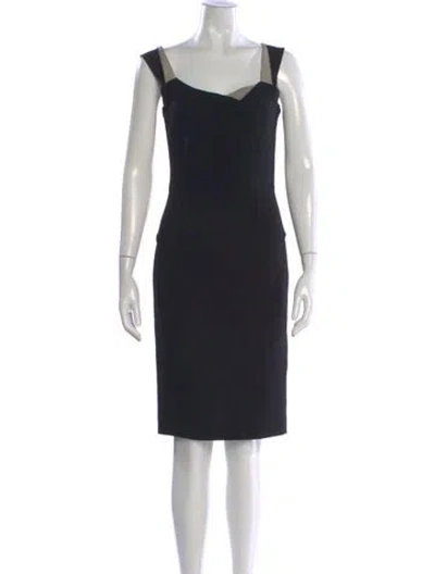 Pre-owned Roland Mouret Wool Knee-length Dress In Black
