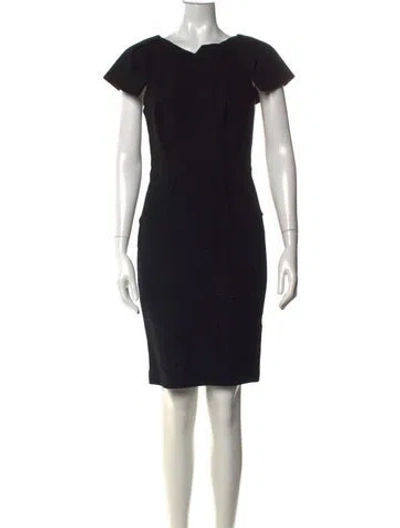 Pre-owned Roland Mouret Wool Knee-length Dress In Black