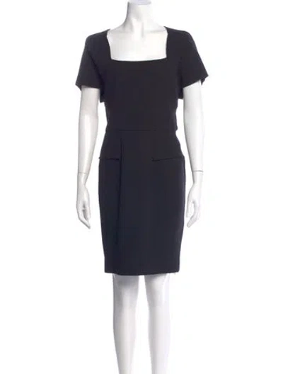 Pre-owned Roland Mouret Wool Knee-length Dress In Blue