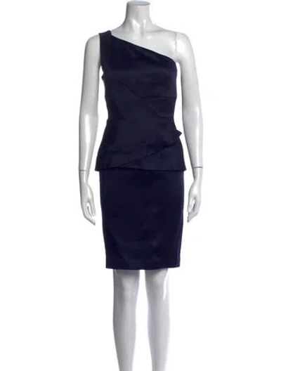 Pre-owned Roland Mouret Wool Knee-length Dress In Blue