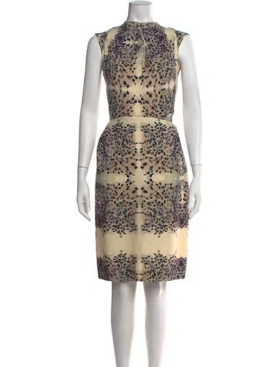 Pre-owned Roland Mouret Wool Knee-length Dress In Neutrals