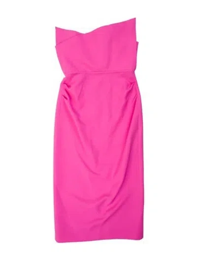 Pre-owned Roland Mouret Wool Knee-length Dress In Pink