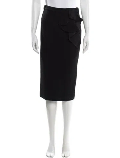 Pre-owned Roland Mouret Wool Knee-length Skirt In Black