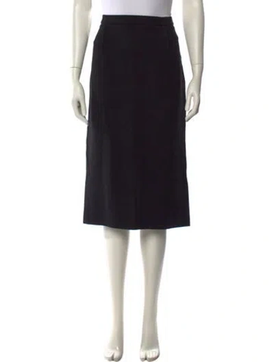 Pre-owned Roland Mouret Wool Knee-length Skirt In Black