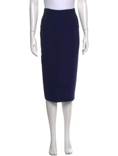 Pre-owned Roland Mouret Wool Knee-length Skirt In Blue