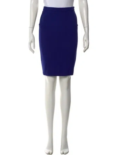 Pre-owned Roland Mouret Wool Knee-length Skirt In Blue