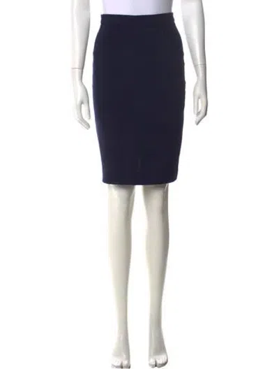 Pre-owned Roland Mouret Wool Knee-length Skirt In Blue