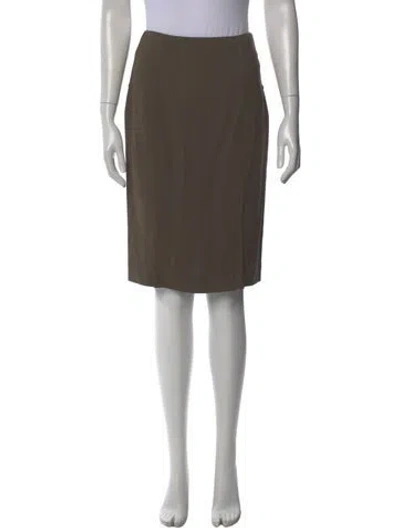 Pre-owned Roland Mouret Wool Knee-length Skirt In Brown