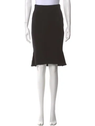 Pre-owned Roland Mouret Wool Knee-length Skirt In Gray