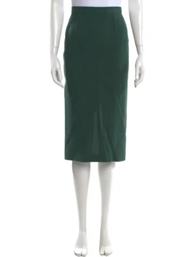 Pre-owned Roland Mouret Wool Knee-length Skirt In Green