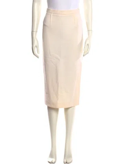 Pre-owned Roland Mouret Wool Knee-length Skirt In Neutral