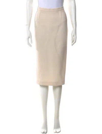 Pre-owned Roland Mouret Wool Knee-length Skirt In Neutral