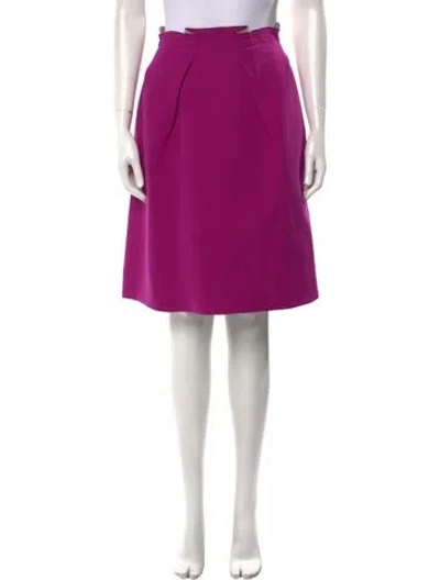 Pre-owned Roland Mouret Wool Knee-length Skirt In Purple