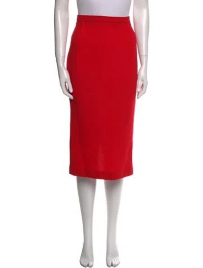Pre-owned Roland Mouret Wool Knee-length Skirt In Red