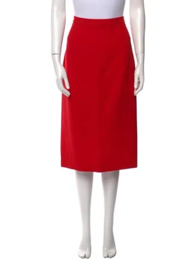 Pre-owned Roland Mouret Wool Knee-length Skirt In Red