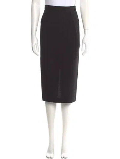 Pre-owned Roland Mouret Wool Knee-length Skirt W/ Tags In Black
