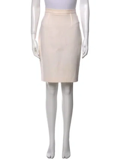 Pre-owned Roland Mouret Wool Knee-length Skirt In White