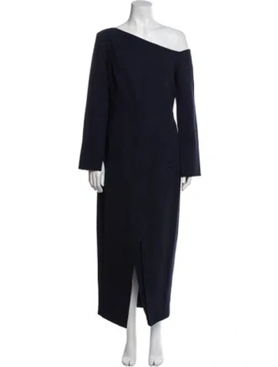 Pre-owned Roland Mouret Wool Long Dress In Blue