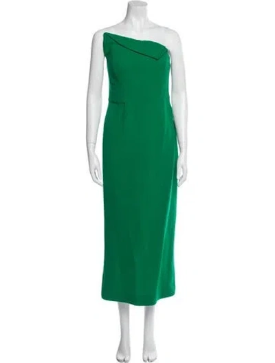 Pre-owned Roland Mouret Wool Long Dress In Green