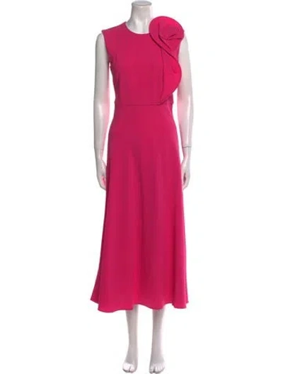 Pre-owned Roland Mouret Wool Long Dress In Pink