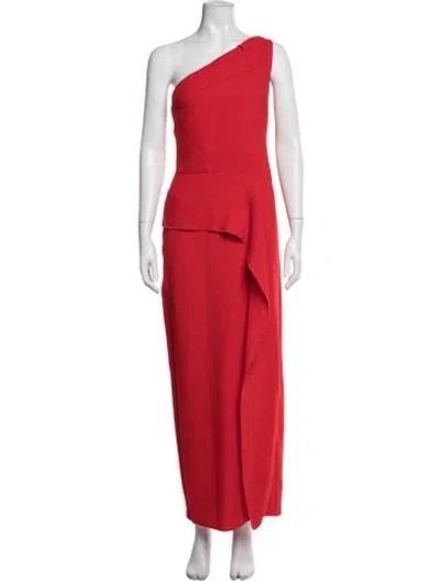 Pre-owned Roland Mouret Wool Long Dress In Red