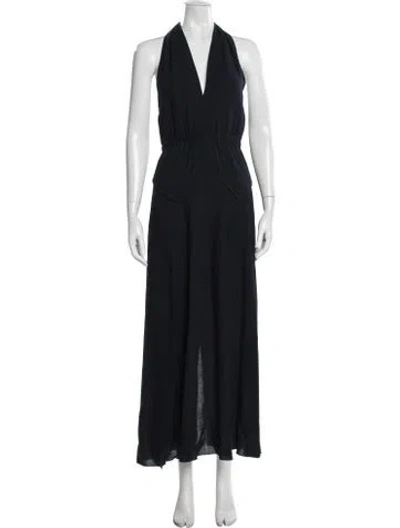 Pre-owned Roland Mouret Wool Long Dress W/ Tags In Blue