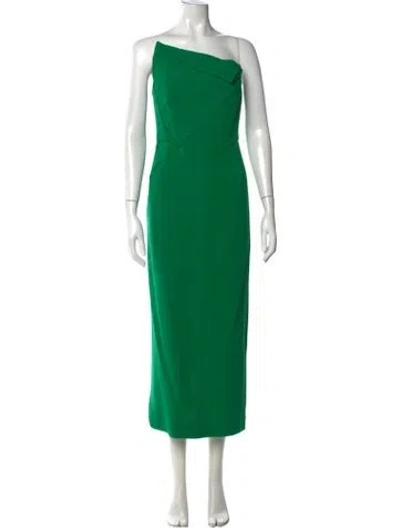 Pre-owned Roland Mouret Wool Long Dress W/ Tags In Green