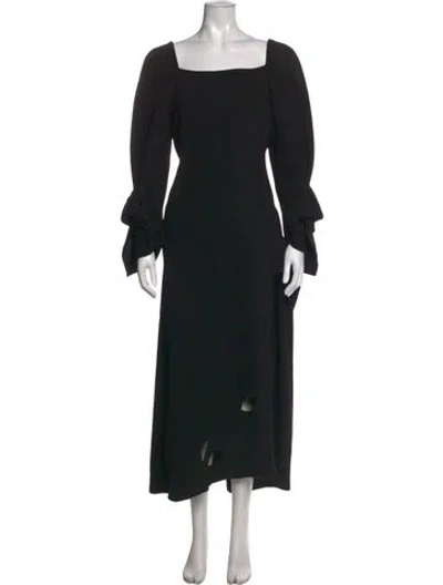 Pre-owned Roland Mouret Wool Midi Length Dress In Black