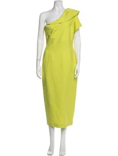 Pre-owned Roland Mouret Wool Midi Length Dress In Green