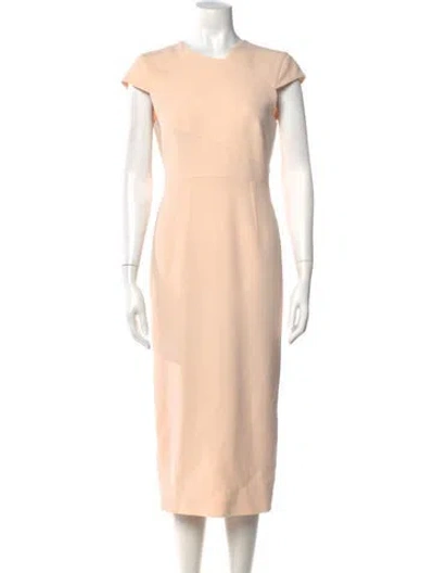 Pre-owned Roland Mouret Wool Midi Length Dress In Pink