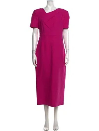 Pre-owned Roland Mouret Wool Midi Length Dress In Pink