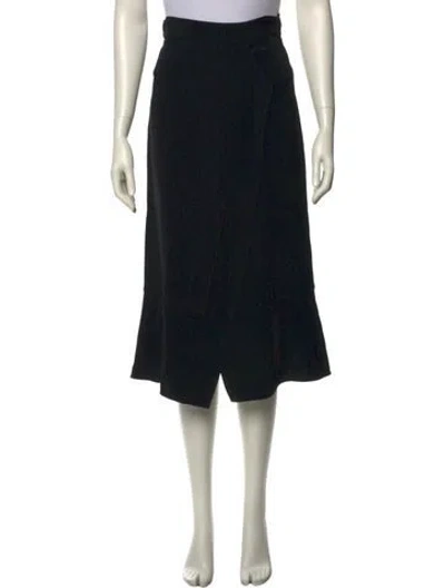 Pre-owned Roland Mouret Wool Midi Length Skirt In Black