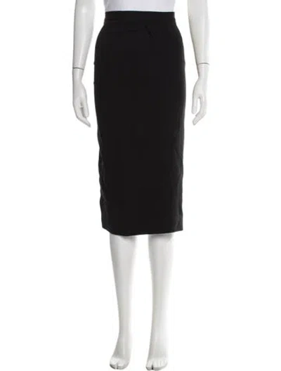 Pre-owned Roland Mouret Wool Midi Length Skirt In Black
