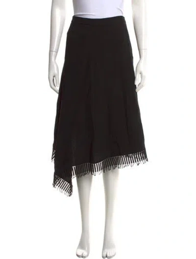 Pre-owned Roland Mouret Wool Midi Length Skirt In Black