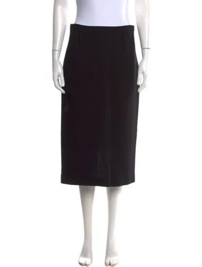 Pre-owned Roland Mouret Wool Midi Length Skirt In Black