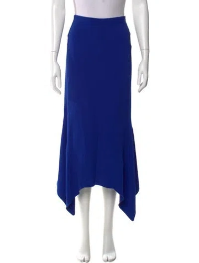 Pre-owned Roland Mouret Wool Midi Length Skirt In Blue
