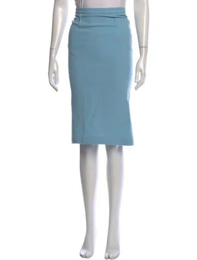 Pre-owned Roland Mouret Wool Midi Length Skirt In Blue