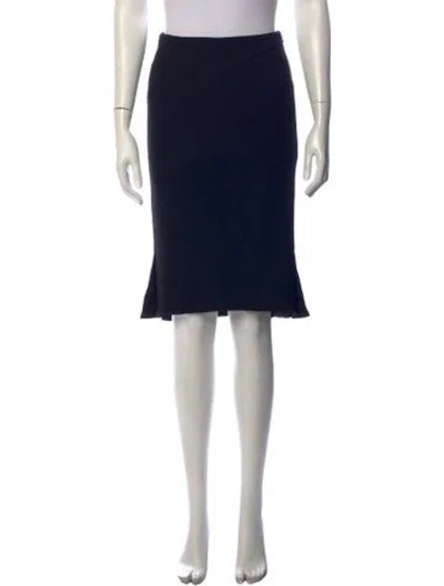 Pre-owned Roland Mouret Wool Midi Length Skirt In Blue