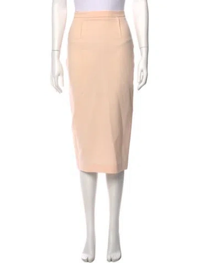 Pre-owned Roland Mouret Wool Midi Length Skirt In Pink