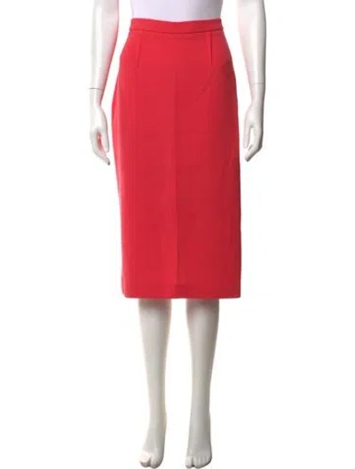 Pre-owned Roland Mouret Wool Midi Length Skirt In Pink