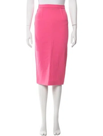 Pre-owned Roland Mouret Wool Midi Length Skirt In Pink